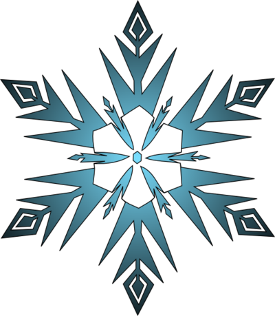 Frozen Snowflake Png Clipart (black)