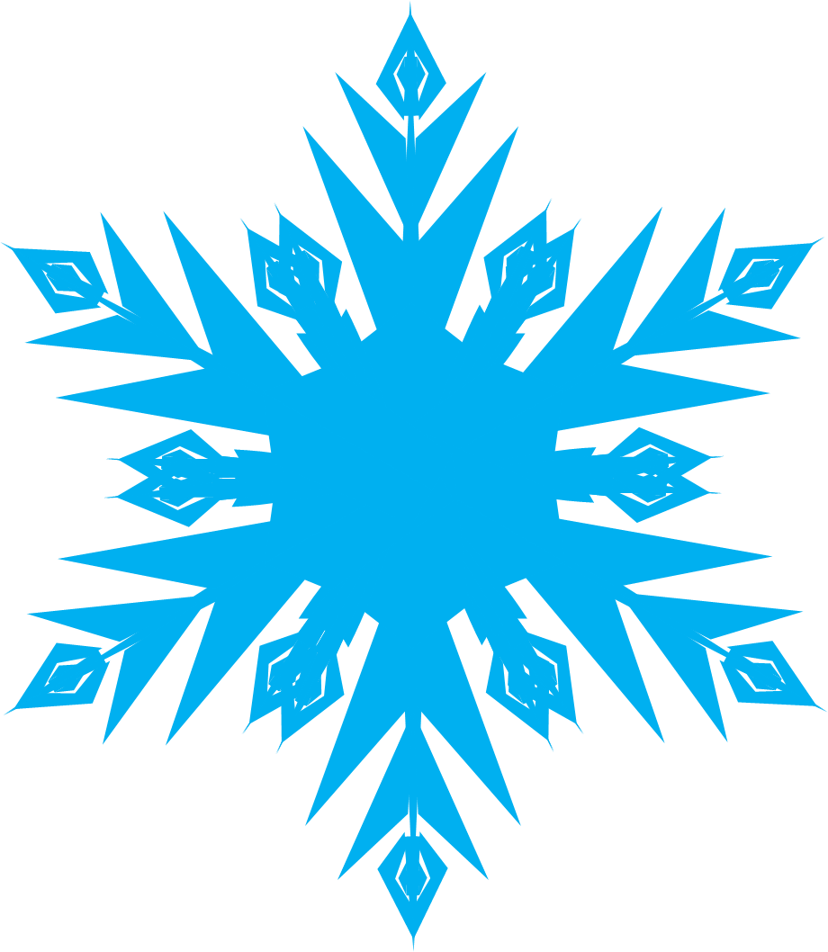 Frozen Snowflake Png Pic (black, greenish blue)