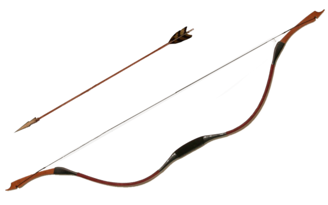 Arrow Bow Png File (maroon, black, olive)