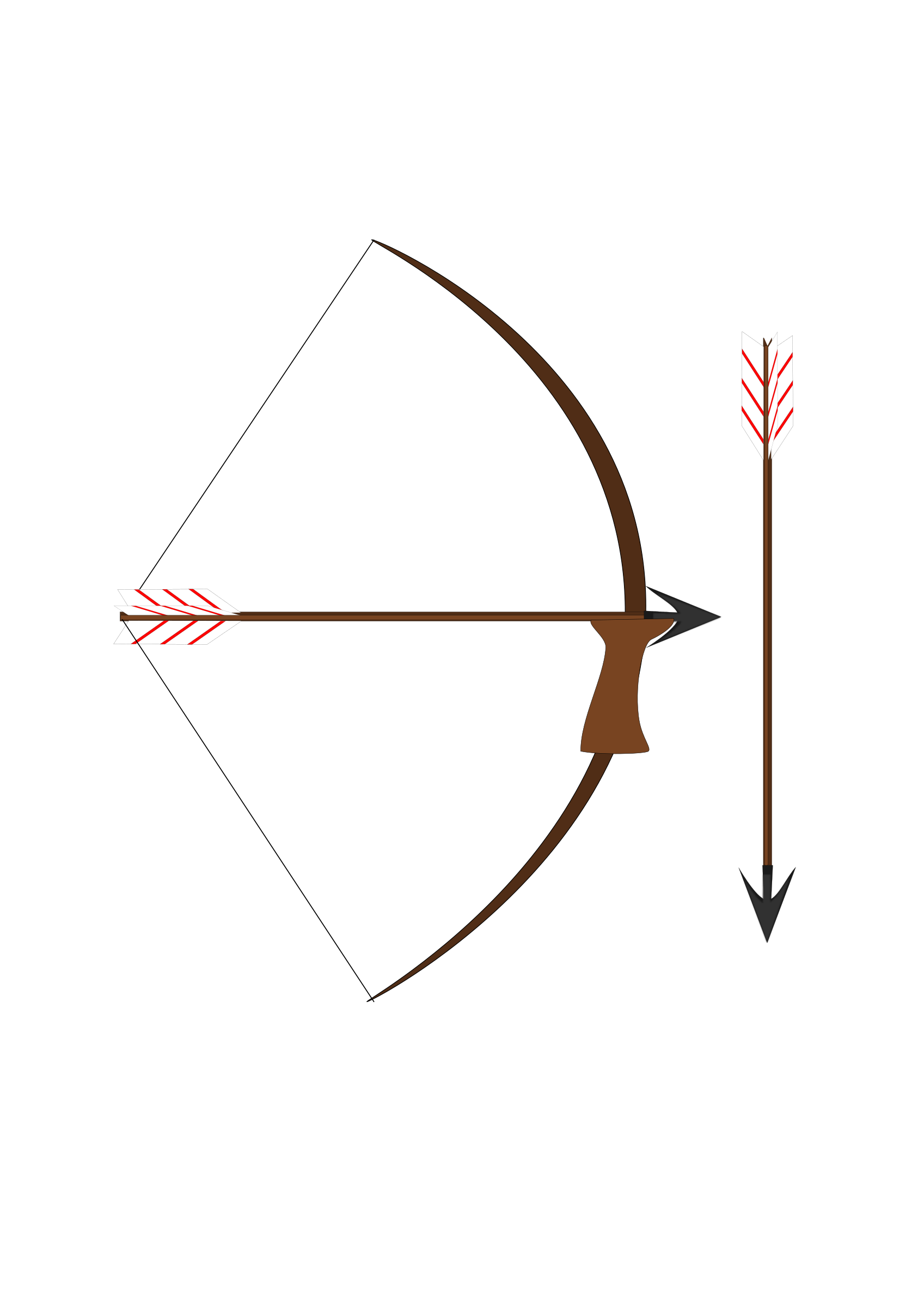 Arrow Bow Png Pic (black, olive)