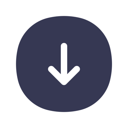 Arrow Bottom 3 Free Png Icon (black, indigo)