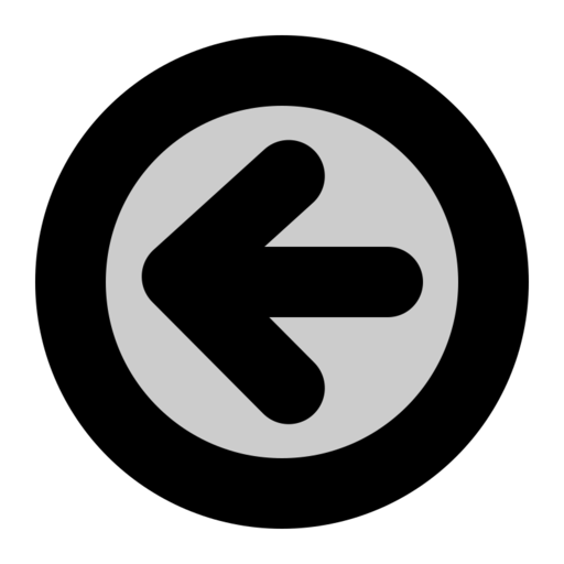 Arrow Direction Left Free Png Icon (silver, black, gray)