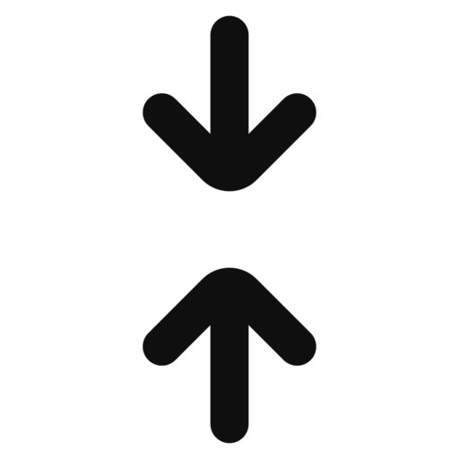 Arrow Double Vertical In Free Transparent Png Icon Download (black)