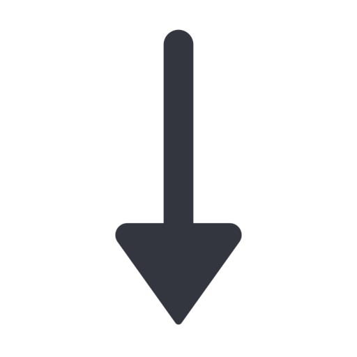 Arrow Down Long Free Png Icon (black, indigo)