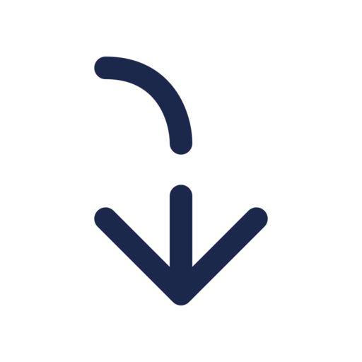 Arrow To Down Left Free Png Icon Download (navy, black)