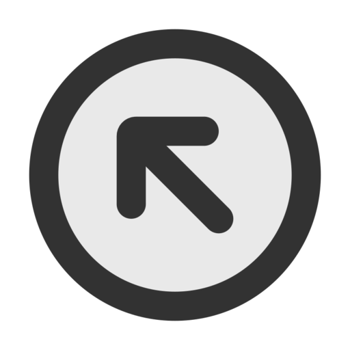 Arrow Up Left Circle Free Png Icon Download (black)