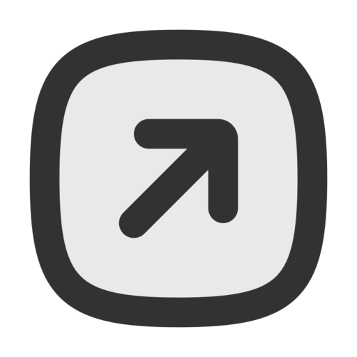 Arrow Up Right Square Free Png Icon (black)