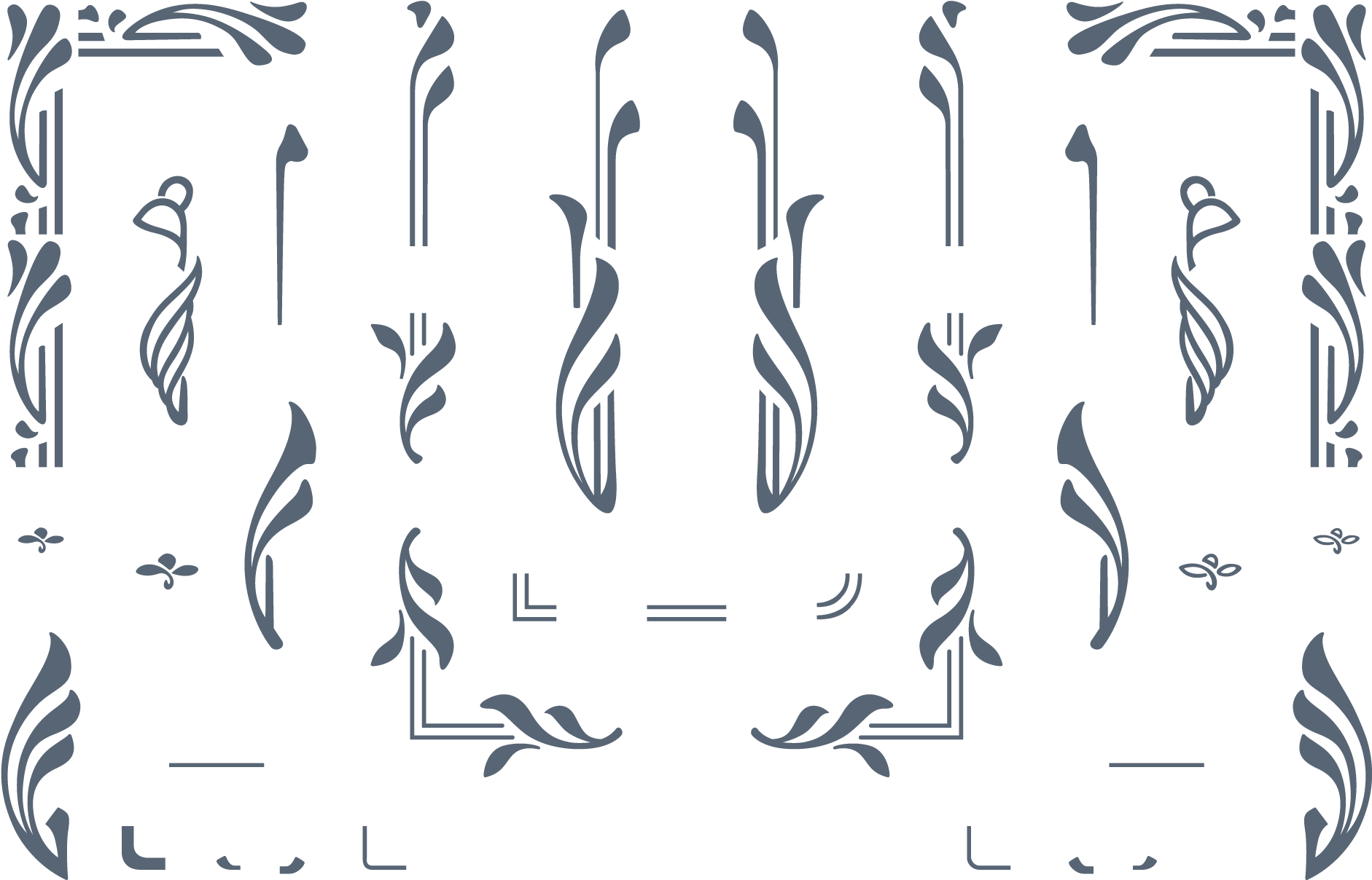 Art Nouveau Png Pic (black, indigo)