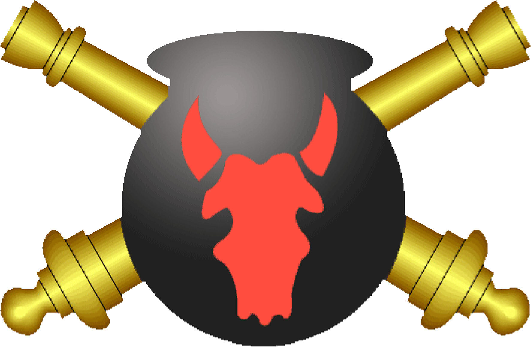 Artillery Emblem Png File (chocolate, black, gray, white)