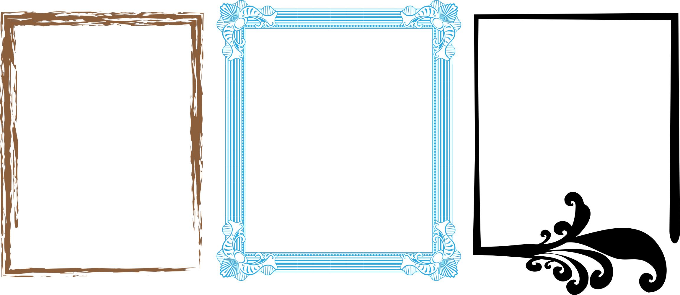 Artistic Frame Png Hd Isolated (navy, black, teal)