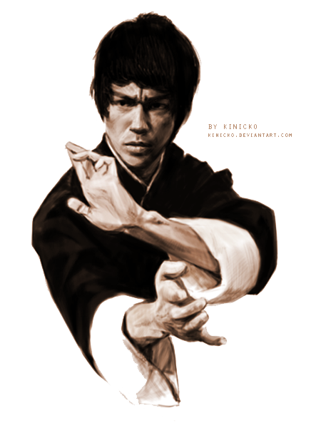 Bruce Lee Png Clipart (white, black)