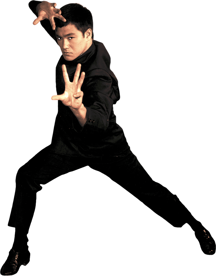 Bruce Lee Transparent Png (black)