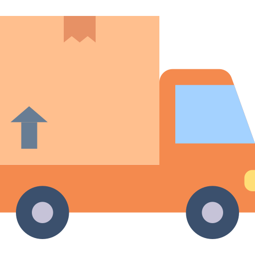 Truck Moving Vehicle Transport Transportation Shipping Icon Free Png Icon Download (salmon, black, lavender, pink, teal)