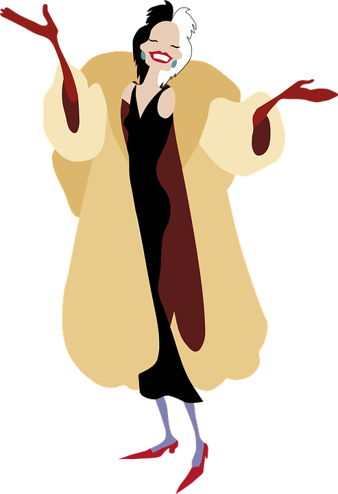 Cruella De Vil Png Pic (beige, black, maroon, silver, salmon)