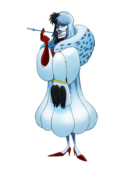 Cruella De Vil Transparent Png (silver, black, white)