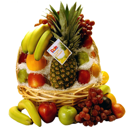 Fruit Basket Closeup Png Image (black, gray, white)