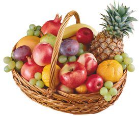 Fruit Basket Closeup Png Pic (black, maroon)