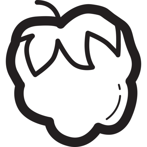 Fruit Fruits Raspberry Free Png Icon Download (black)