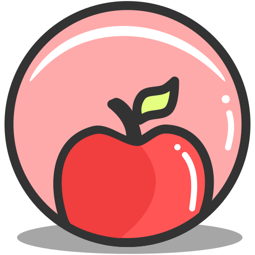 Fruiticons Buttons Apple Free Transparent Png Icon Download (salmon, black, gray, pink, chocolate)