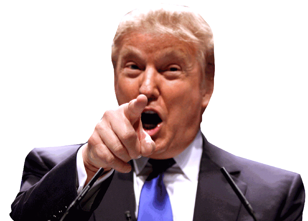 Trump Png Clipart (black, white)