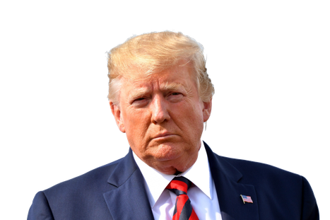 Trump Png File (black, white)