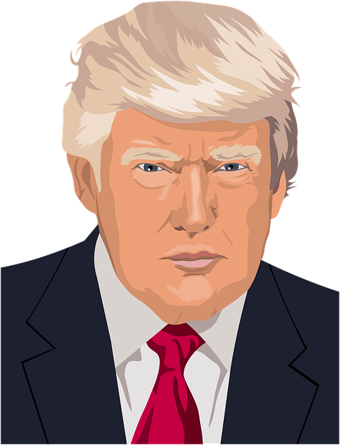 Trump Png Photo (black, silver, lavender, salmon)