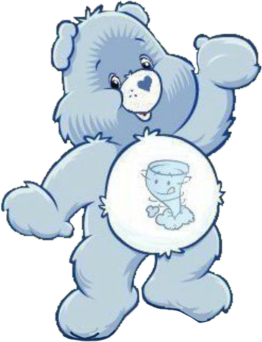 Grumpy Care Bears Png Clipart (black, silver, white)