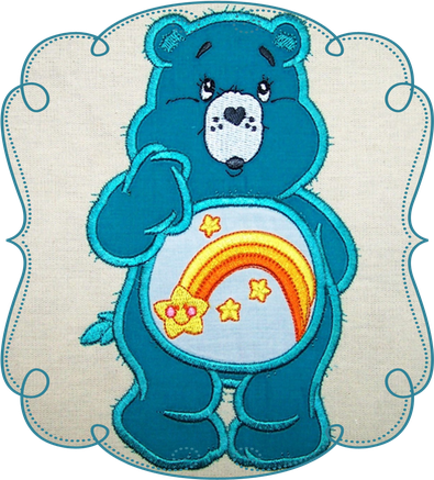 Grumpy Care Bears Png File (teal, black, beige)