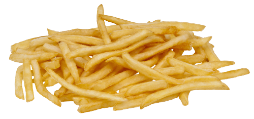 Crunchy French Fries Transparent Background (white, chocolate, salmon)