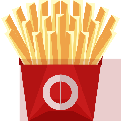 Crunchy Fries Png File (silver, maroon, black, salmon, red)