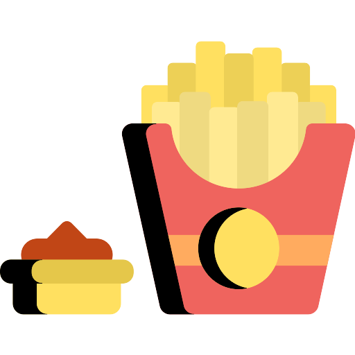 Crunchy Fries Png Image (pink, chocolate, black, gold, salmon)