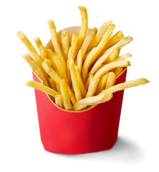 Crunchy Fries Transparent Background (red, maroon, black)