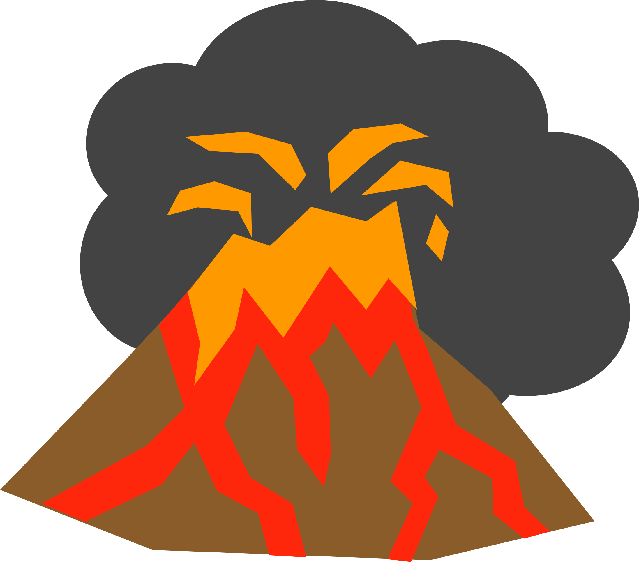 Eruption Png Isolated Image (orange, olive, indigo, red, black)