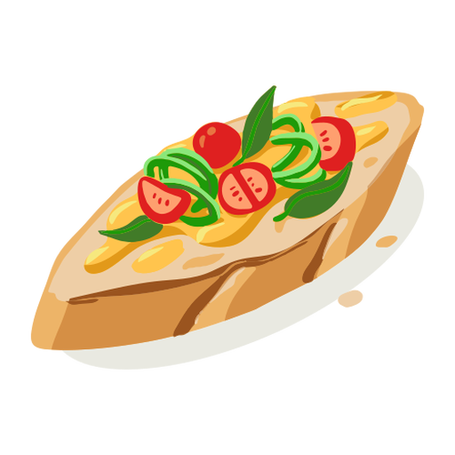 Bruschetta Png Cutout (chocolate, black, beige, salmon, pink)