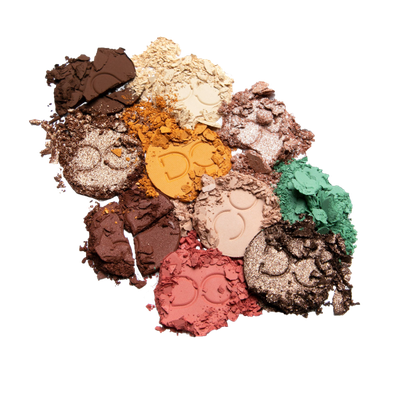 Crushed Eyeshadow Png Transparent Picture (pink, gray, olive, salmon, black)