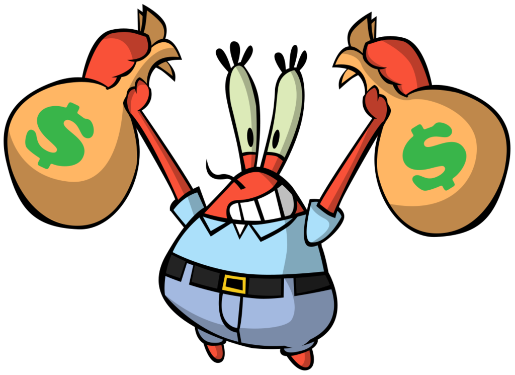 Krusty Krab Transparent Background (chocolate, black, salmon, mint, teal)