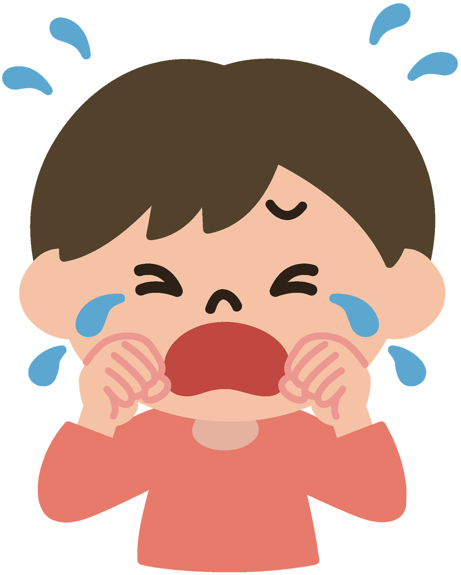 Crying Baby Png File (chocolate, pink, gray, olive, salmon)