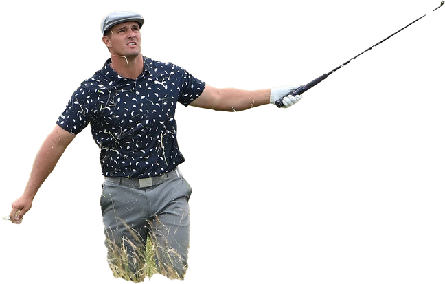 Bryson Dechambeau Olympic Player Transparent Background (black, indigo)