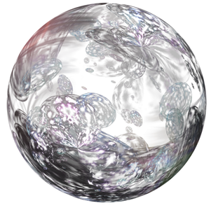 Crystal Ball Download Png Image (black, white)