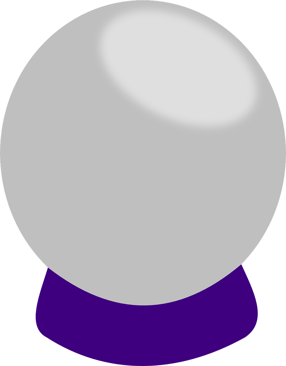 Crystal Ball Png Isolated Pic (lavender, black, indigo, silver)