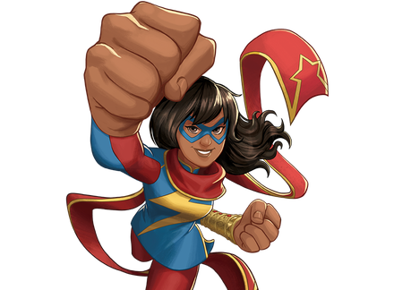 Ms. Marvel Transparent Png (chocolate, black, salmon)