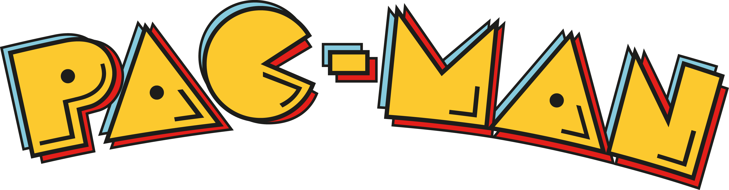 Ms. Pac Man Logo Png Hd (white, gold)