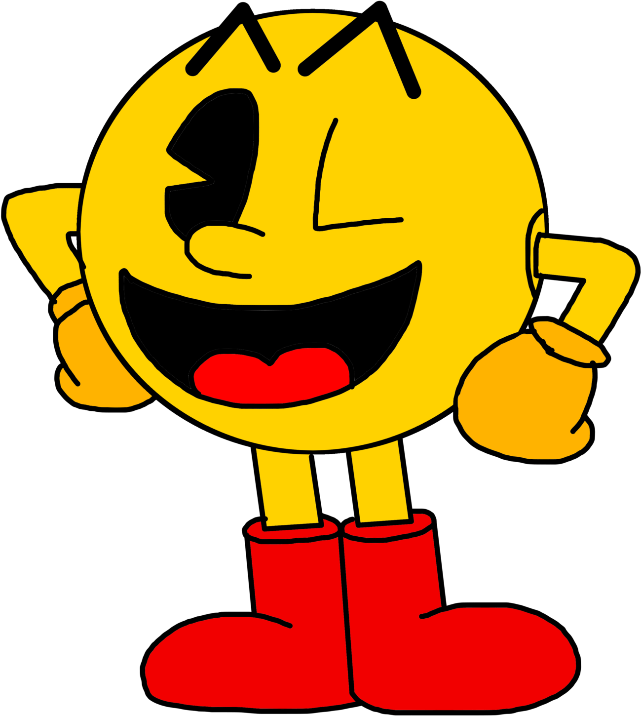 Ms. Pac Man Png Hd Isolated (red, black, orange, gold)