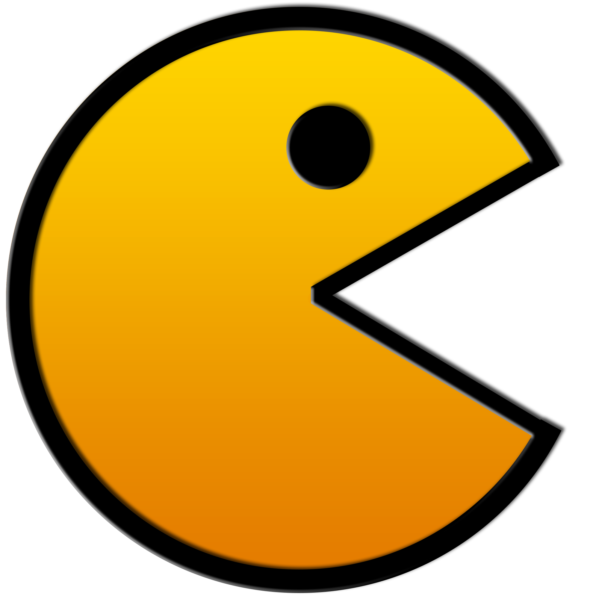 Ms. Pac Man Png Isolated Image (white, chocolate, black, orange)