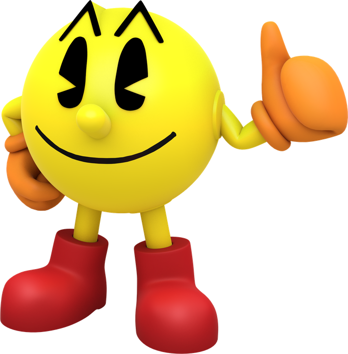 Ms. Pac Man Png Isolated Transparent (yellow, black)