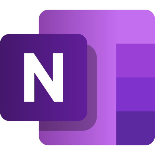 Ms Onenote Free Png Icon (indigo, violet, purple, black, white)