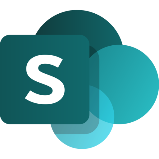 Ms Sharepoint Free Png Icon Download (white, black, teal)