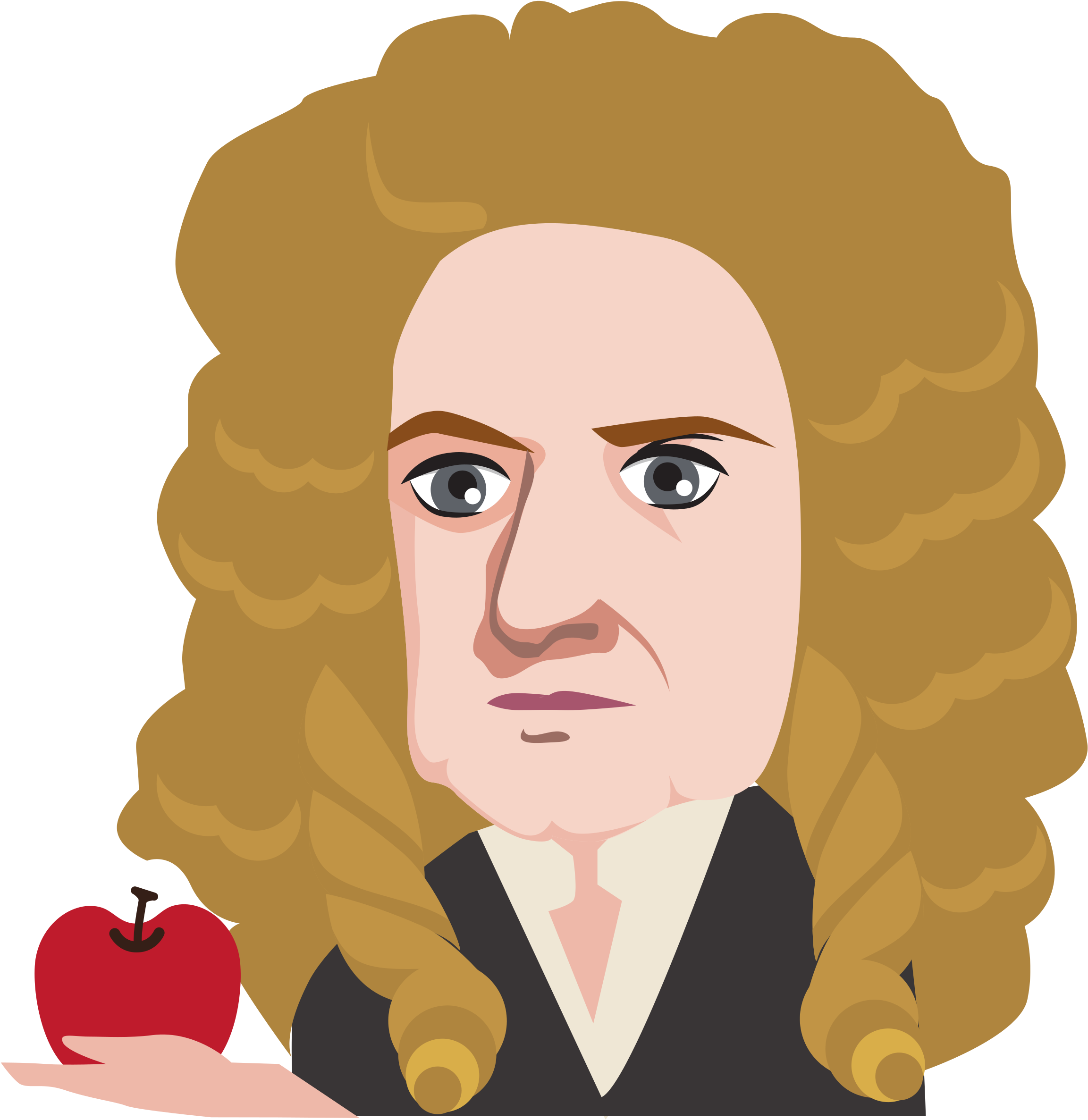 Isaac Newton Png (pink, maroon, chocolate, black, indigo)