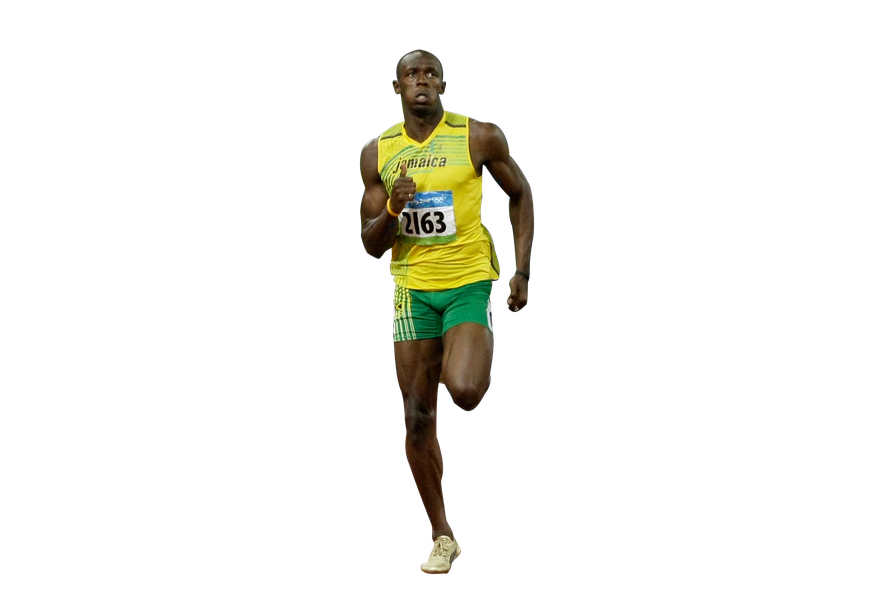 Usain Bolt Png File (black)