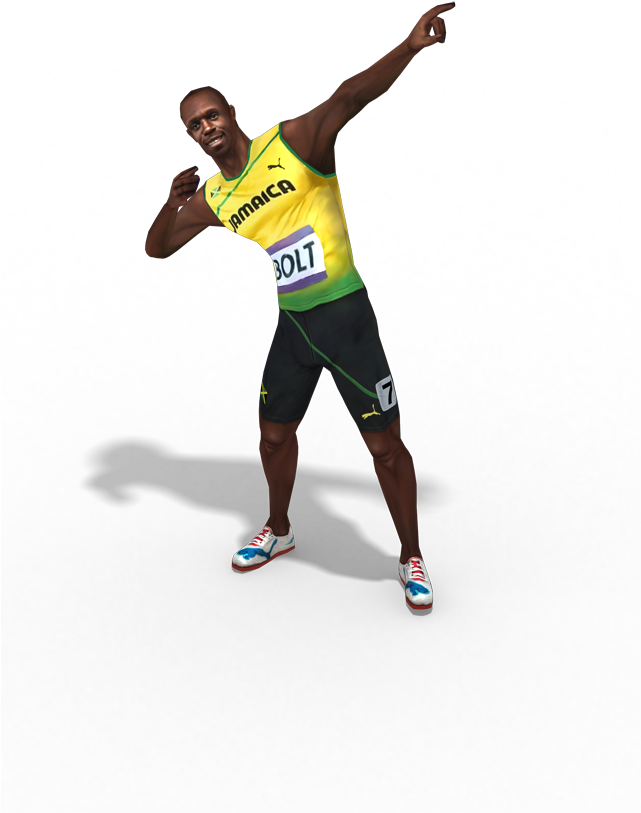 Usain Bolt Png Hd (black)